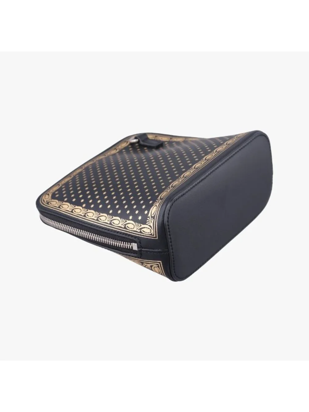 Gucci Sega Collaboration Guccy Print Black Leather Shoulder Bag